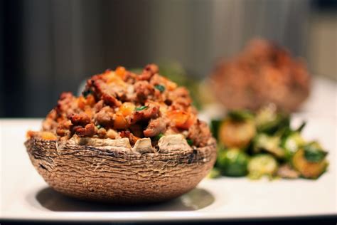 Stuffed Portabella Mushroom Caps | Primal Palate | Paleo Recipes