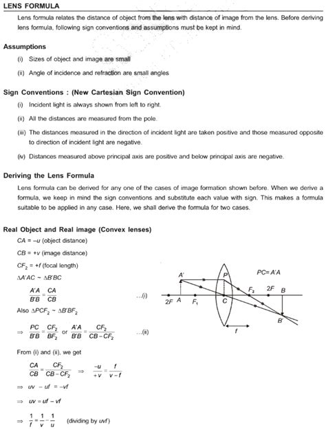 what is derivation of Lens formula and Magnification?