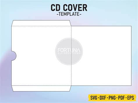 Blank CD / DVD Cover Template SVG Cut File Vector Cricut Png Dxf Eps - Etsy