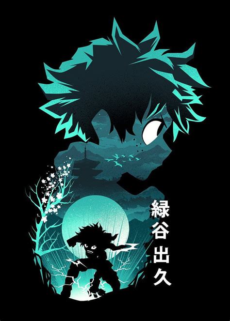 1290x2796px, 2K Free download | Anime Hero Deku' Metal Poster, anime ...