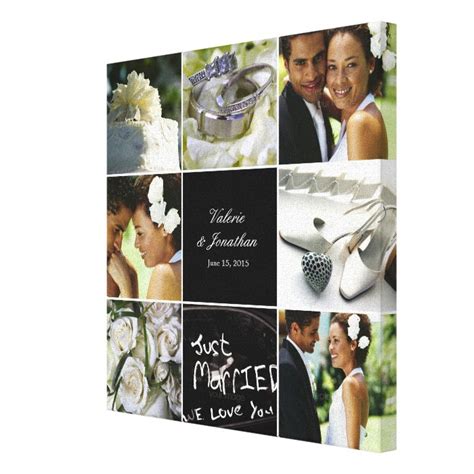 Wedding Collage Wrapped Canvas | Zazzle