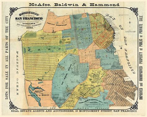 San Francisco 1890 Old Guide Map Reprint California Cities - Etsy | San ...