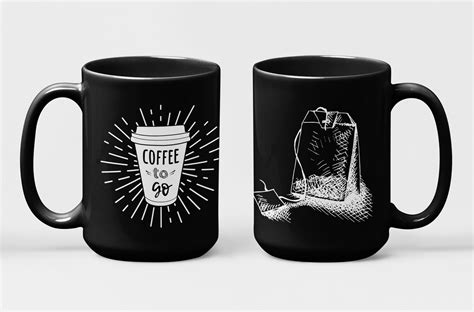 Great ideas for customizing black coffee mugs