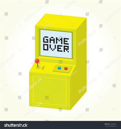 Game Over On Arcade Machine Isolated Stock Vector (Royalty Free ...