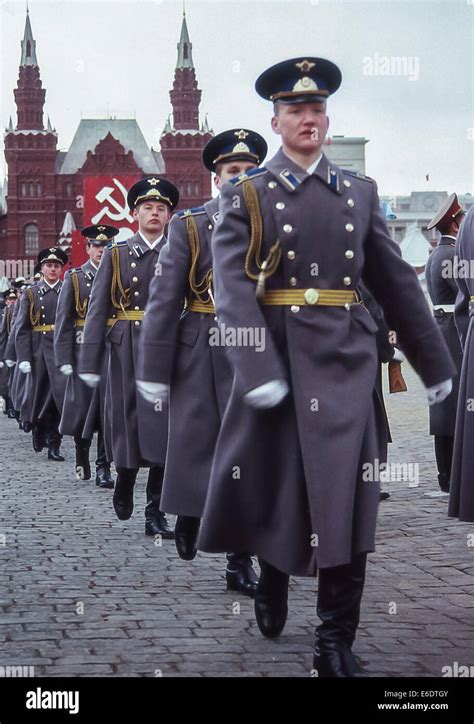 Moscow, Russia. 7th Nov, 1987. A line of uniformed KGB security Stock ...