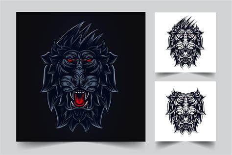 angry lion artwork 1958272 Vector Art at Vecteezy