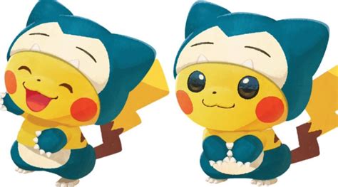 Official artwork for the new and adorable Snorlax Maniac Pikachu in Pokémon Café Mix – Pokémon Blog