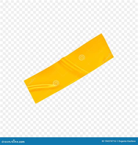 Yellow Duct Repair Tape Isolated On Transparent Background. Realistic ...