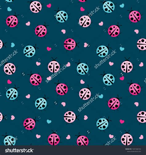 Cute Ladybug Seamless Pattern Background Illustration Stock Illustration 1041566152 | Shutterstock