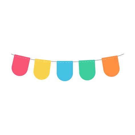 Party bunting flags. Colorful flags to hang at celebration parties ...