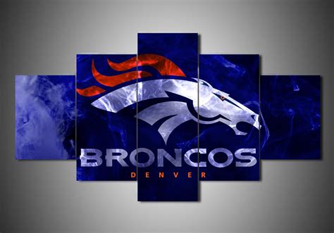 Denver Broncos – Sport 5 Panel Canvas Art Wall Decor – Canvas Storm