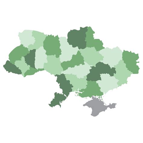 Ukraine map. Map of Ukraine in administrative regions 33269103 PNG