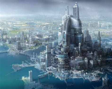 imgur.com | Futuristic city, Sci fi landscape, Fantasy city