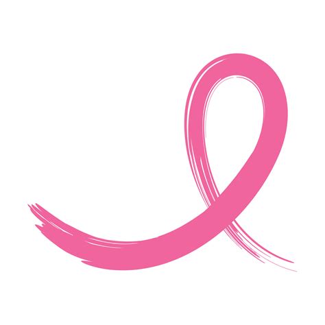 pink ribbon, breast cancer awareness symbol, isolated on white, vector ...