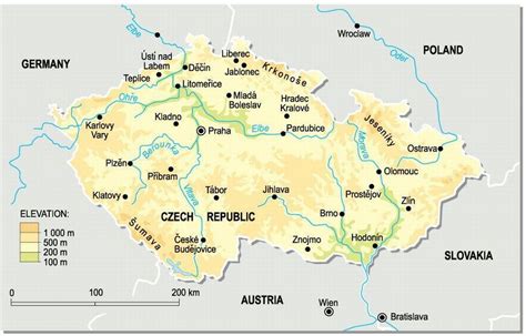 Czechy mapa