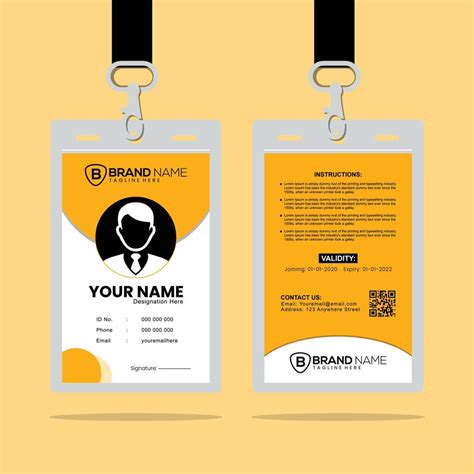 Clean and Simple Staff Card Design Template 12746049 Vector Art at Vecteezy