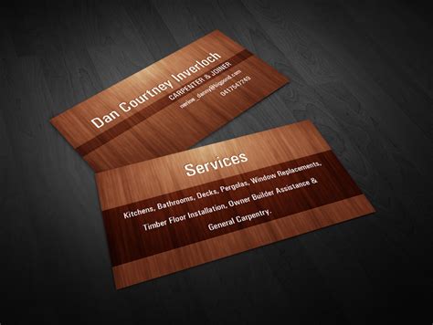 Professional, Serious, Carpentry Business Card Design for a Company by ...