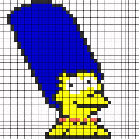 Marge Simpson Kandi Pattern | Pony bead patterns, Beading patterns ...