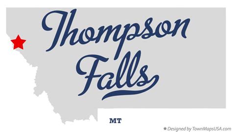 Map of Thompson Falls, MT, Montana