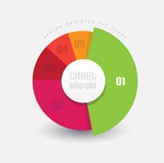 Vector business pie chart infographic-clean flat design free image download