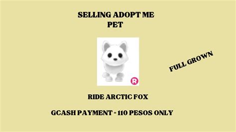 RIDE ARCTIC FOX ADOPT ME, Video Gaming, Gaming Accessories, In-Game Products on Carousell