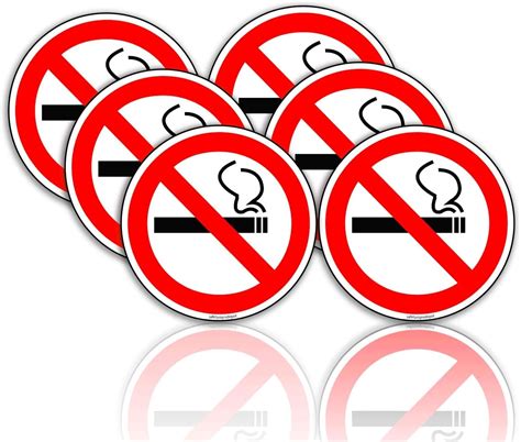 Amazon.com: No Smoking Stickers Car Window Decal 2 in. Pack of 6- Ideal for Taxis, Rental ...