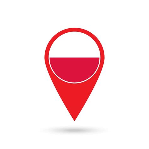 Map pointer with contry Poland. Poland flag. Vector illustration ...