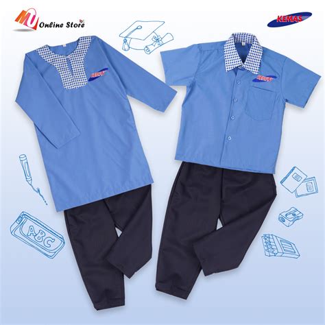 MU BAJU TADIKA KEMAS PASANG LELAKI DAN PEREMPUAN / UNIFORM SEKOLAH PRA (SET) / PAKAIAN SERAGAM ...