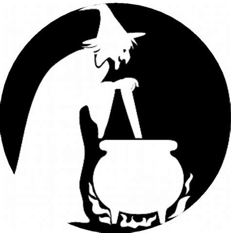 Scary Pumpkin Stencils: Witch with Cauldron | Playsational - ClipArt Best - ClipArt Best