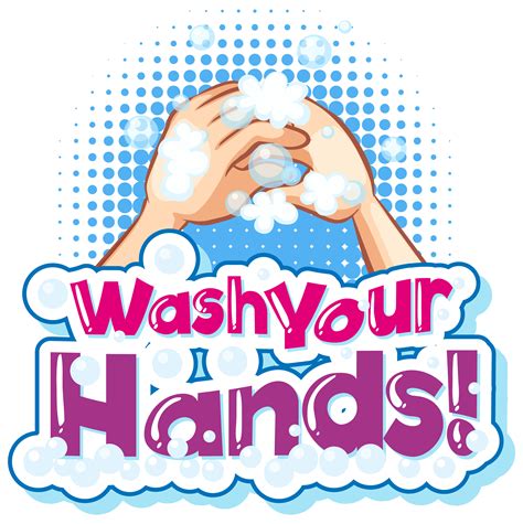 Wash Your Hands Poster Design With Happy Boy Vector Image | The Best Porn Website