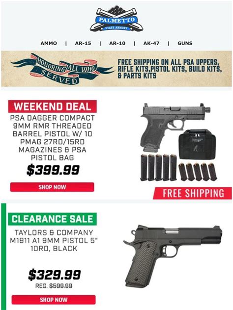 Palmetto State Armory: Veterans Day Weekend Deals Are Here! | Plus Free Shipping On All PSA ...