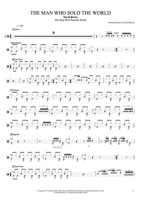 The Man Who Sold the World Tab by David Bowie (Guitar Pro) - Full Score | mySongBook