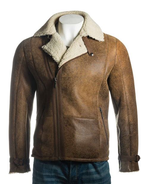 Mens Shearling Sheepskin Jacket for Sale on Hleatherjackets