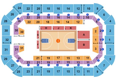 Dow Event Center Seating Chart: A Visual Reference of Charts | Chart Master