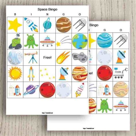 Free Printable Space Bingo (for out of this world fun) | Free bingo ...