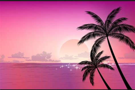 Pink Palm trees wallpaper | Pink wallpaper design, Pink background ...