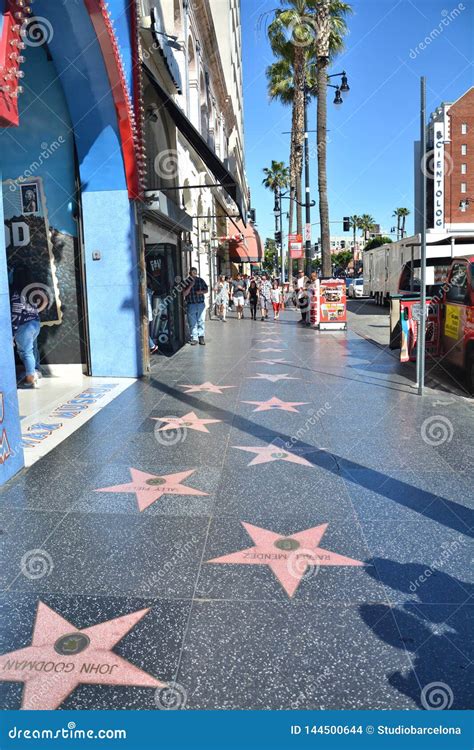 The Hollywood Walk of Fame Stars in Los Angeles Editorial Stock Image ...