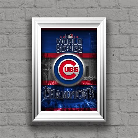 Chicago Cubs World Series Poster, Cubs World Series Artwork Cubs Gift ...