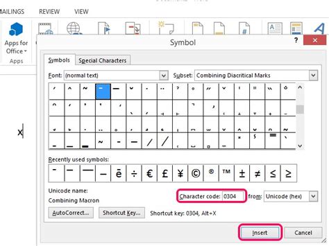 How to Make an X-Bar Symbol in Word | eHow