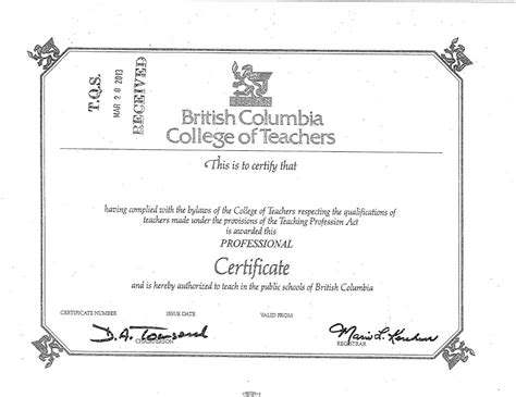 [TQS.bc.ca] Glossary - British Columbia Teaching Certificate