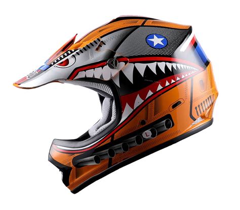 WOW Youth Kids Motocross Helmet BMX MX ATV Dirt Bike HBOY-K Shark Orange - Walmart.com