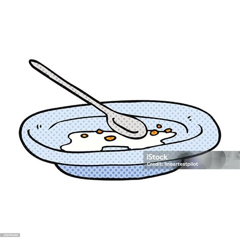 Cartoon Empty Cereal Bowl Stock Illustration - Download Image Now ...