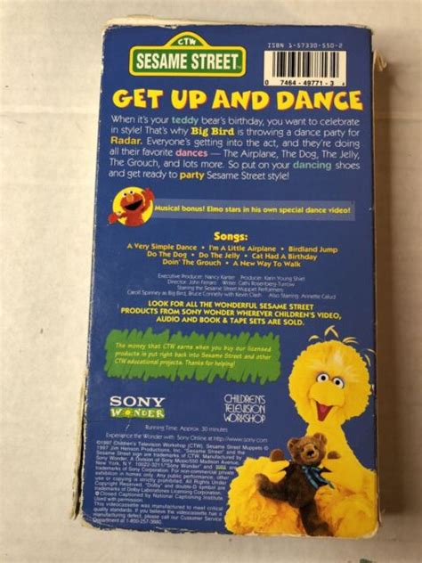 Sesame Street - Get Up and Dance (VHS, 1997) for sale online | eBay