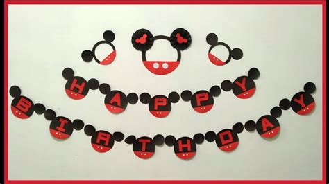 MICKEY MOUSE THEME BIRTHDAY BANNER | DIY