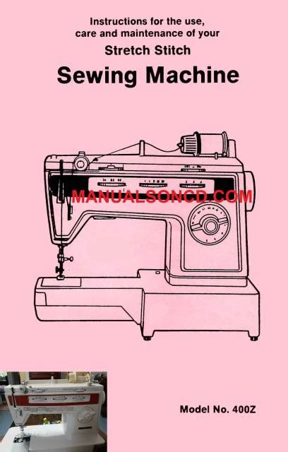 Dressmaker 400Z Sewing Machine Manual - JCPenney - Nelco