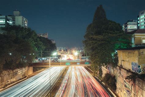 Time Lapse Photography of Road at Night · Free Stock Photo