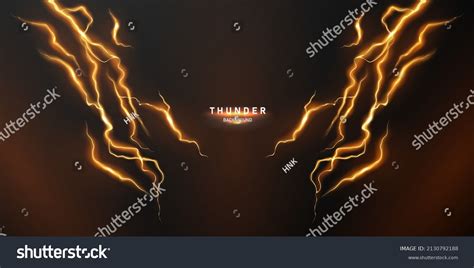 Lightning Light Effect Background Realistic Flash Stock Vector (Royalty ...