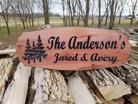 Outdoor Name Signs Personalized Wooden Address Sign Last | Etsy