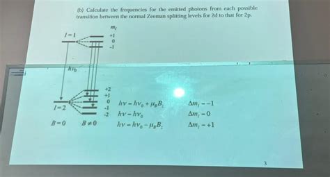 Solved (b) Calculate the frequencies for the emitted photons | Chegg.com