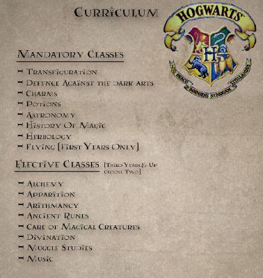 Hogwarts curriculum | Harry potter classes, Hogwarts, Harry potter facts